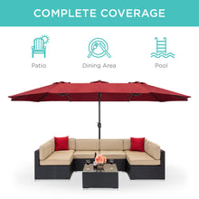 Load image into Gallery viewer, Rectangular Twin Market Patio Umbrella
