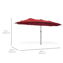 Load image into Gallery viewer, Rectangular Twin Market Patio Umbrella

