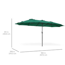 Load image into Gallery viewer, Rectangular Twin Market Patio Umbrella
