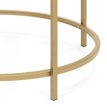 Load image into Gallery viewer, Round Tempered Glass Coffee Table w/ Steel Frame - 36in
