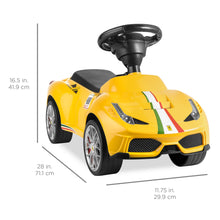 Load image into Gallery viewer, Kids Ferrari 458 Foot-to-Floor Sports Ride-On Push Car Scooter w/ Horn
