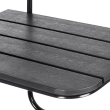 Load image into Gallery viewer, Foldable Hanging Balcony Railing Table w/ Compact Metal Frame - Black
