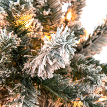 Load image into Gallery viewer, Pre-Lit Snow Flocked Artificial Pencil Christmas Tree
