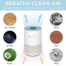 Load image into Gallery viewer, Air Purifier w/ True HEPA Filter, 3-Speed Fan, Timer, Sleep Mode, Child Lock
