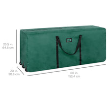 Load image into Gallery viewer, Rolling Duffle Storage Bag for 9ft Christmas Tree w/ Wheels, Handle
