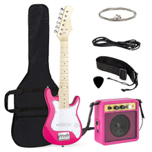 Load image into Gallery viewer, 30in Kids Electric Guitar Instrument Starter Kit w/ 5W Amp, Strap, Case
