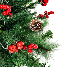 Load image into Gallery viewer, Set of 2 24.5in Pre-Lit Pathway Christmas Trees w/ Pine Cones, Ornaments
