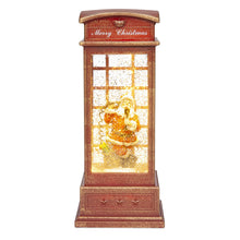 Load image into Gallery viewer, Pre-Lit Glitter Snow Globe Santa Claus Christmas Lantern w/ Battery Power
