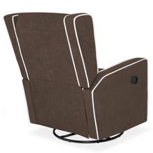Load image into Gallery viewer, Mid-Century Modern Velvet Upholstered Swivel Recliner Lounge Rocking Chair
