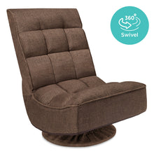 Load image into Gallery viewer, Folding Floor Gaming Chair w/ 360-Degree Swivel, 4 Adjustable Positions
