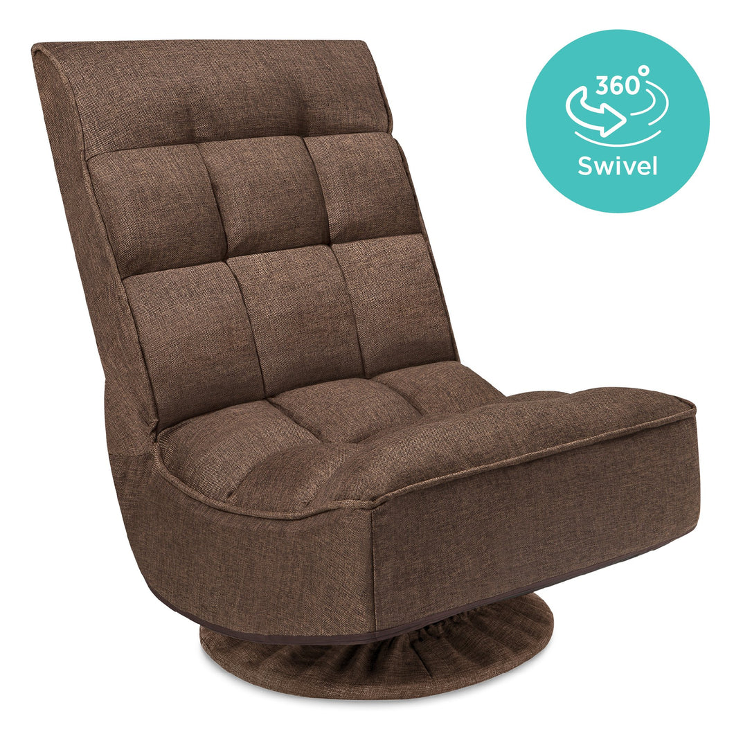 Folding Floor Gaming Chair w/ 360-Degree Swivel, 4 Adjustable Positions
