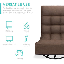 Load image into Gallery viewer, Folding Floor Gaming Chair w/ 360-Degree Swivel, 4 Adjustable Positions
