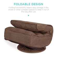 Load image into Gallery viewer, Folding Floor Gaming Chair w/ 360-Degree Swivel, 4 Adjustable Positions
