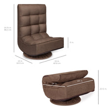 Load image into Gallery viewer, Folding Floor Gaming Chair w/ 360-Degree Swivel, 4 Adjustable Positions
