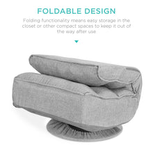 Load image into Gallery viewer, Folding Floor Gaming Chair w/ 360-Degree Swivel, 4 Adjustable Positions
