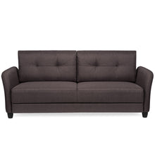 Load image into Gallery viewer, 76in Contemporary Linen Fabric Upholstered Sofa w/ Tufted Back Cushions
