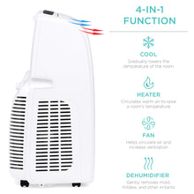 Load image into Gallery viewer, Portable 4-in-1 Air Conditioner &amp; Heater w/ 14,000 BTU, Remote
