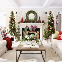 Load image into Gallery viewer, Pre-Lit Artificial Alpine Slim Pencil Christmas Tree w/ LED Lights, Stand
