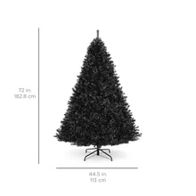 Load image into Gallery viewer, Black Artificial Christmas Tree w/ Easy Assembly, Foldable Metal Stand
