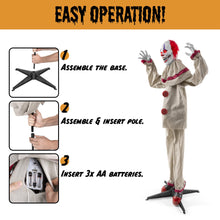 Load image into Gallery viewer, Scary Harry the Motion Activated Animatronic Killer Clown Halloween Prop
