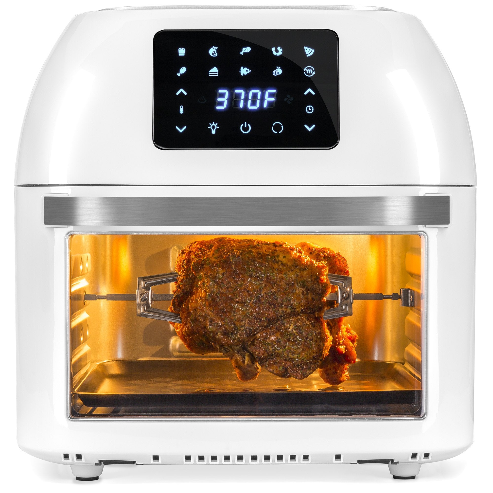 QT 10-in-1 Air Fryer Toaster Oven Dehydrate Bake 1800W w/ Recipe