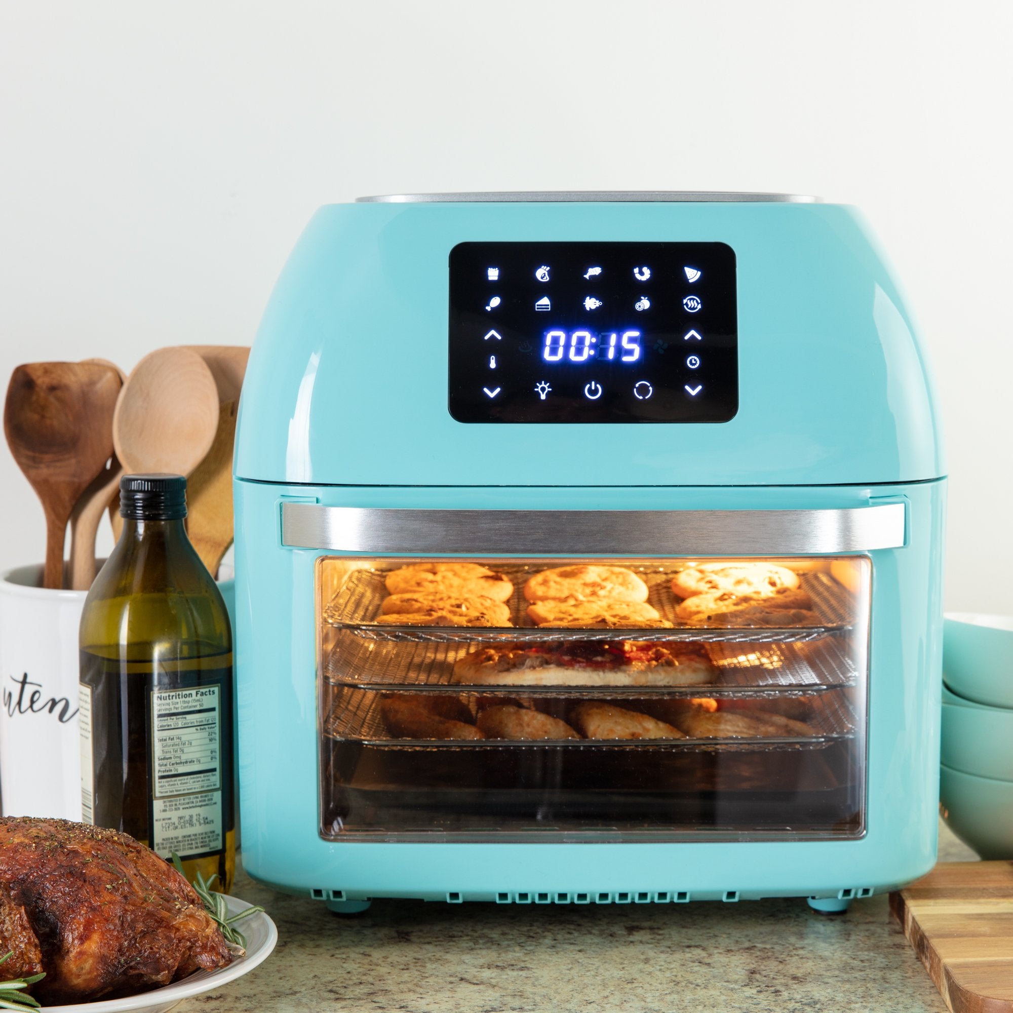 Hot sale 1800W 16L 18L Air Fryer Dehydrator Rotisserie Toaster Oven 10 in 1  Multi Function Digital Commercial - AliExpress