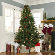 Load image into Gallery viewer, Pre-Lit Hinged Douglas Artificial Christmas Tree w/ Stand
