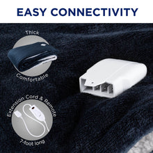 Load image into Gallery viewer, Electric Heated Reversible Sherpa Blanket w/ 3 Heat Settings, Auto Shut Off
