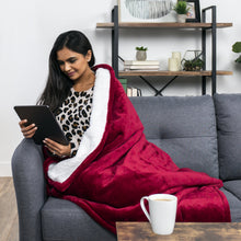 Load image into Gallery viewer, Electric Heated Reversible Sherpa Blanket w/ 3 Heat Settings, Auto Shut Off

