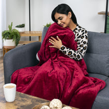 Load image into Gallery viewer, Electric Heated Reversible Sherpa Blanket w/ 3 Heat Settings, Auto Shut Off
