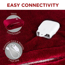 Load image into Gallery viewer, Electric Heated Reversible Sherpa Blanket w/ 3 Heat Settings, Auto Shut Off
