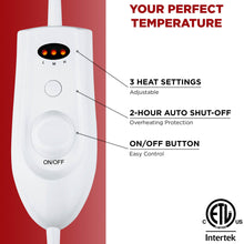 Load image into Gallery viewer, Electric Heated Reversible Sherpa Blanket w/ 3 Heat Settings, Auto Shut Off
