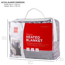 Load image into Gallery viewer, Electric Heated Reversible Sherpa Blanket w/ 3 Heat Settings, Auto Shut Off
