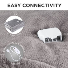 Load image into Gallery viewer, Electric Heated Reversible Sherpa Blanket w/ 3 Heat Settings, Auto Shut Off
