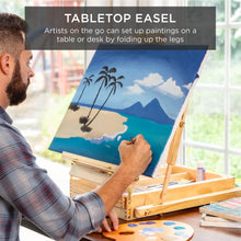 Load image into Gallery viewer, Portable Folding French Style Easel Tripod Stand w/ Drawer, Palette
