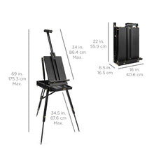 Load image into Gallery viewer, Portable Folding French Style Easel Tripod Stand w/ Drawer, Palette
