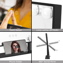 Load image into Gallery viewer, Hollywood Makeup Vanity Mirror w/ Smart Touch, Phone Holder, 12 LED Lights
