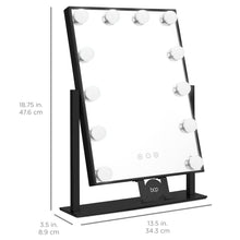 Load image into Gallery viewer, Hollywood Makeup Vanity Mirror w/ Smart Touch, Phone Holder, 12 LED Lights
