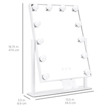 Load image into Gallery viewer, Hollywood Makeup Vanity Mirror w/ Smart Touch, Phone Holder, 12 LED Lights

