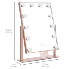 Load image into Gallery viewer, Hollywood Makeup Vanity Mirror w/ Smart Touch, Phone Holder, 12 LED Lights
