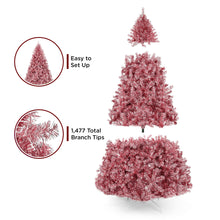 Load image into Gallery viewer, Pink Artificial Tinsel Christmas Tree w/ Foldable Stand
