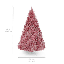 Load image into Gallery viewer, Pink Artificial Tinsel Christmas Tree w/ Foldable Stand
