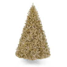 Load image into Gallery viewer, Champagne Gold Artificial Tinsel Christmas Tree w/ Foldable Stand
