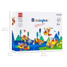 Load image into Gallery viewer, Kids 147-Piece 5-in-1 Educational STEM Building Toy Kit Vehicle Play Set
