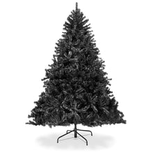Load image into Gallery viewer, Black Artificial Christmas Tree w/ Easy Assembly, Foldable Metal Stand
