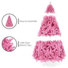 Load image into Gallery viewer, Pink Artificial Fir Christmas Tree w/ Foldable Stand
