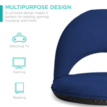 Load image into Gallery viewer, Multipurpose Adjustable Floor Chair w/ Machine-Washable Microfiber Cover
