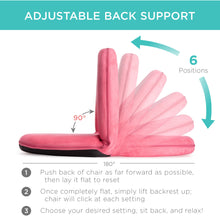 Load image into Gallery viewer, Multipurpose Adjustable Floor Chair w/ Machine-Washable Microfiber Cover

