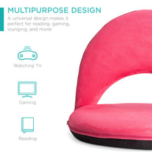 Load image into Gallery viewer, Multipurpose Adjustable Floor Chair w/ Machine-Washable Microfiber Cover
