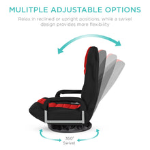 Load image into Gallery viewer, Gaming Floor Chair w/ 360-Degree Swivel, Armrest, Adjustable Backrest
